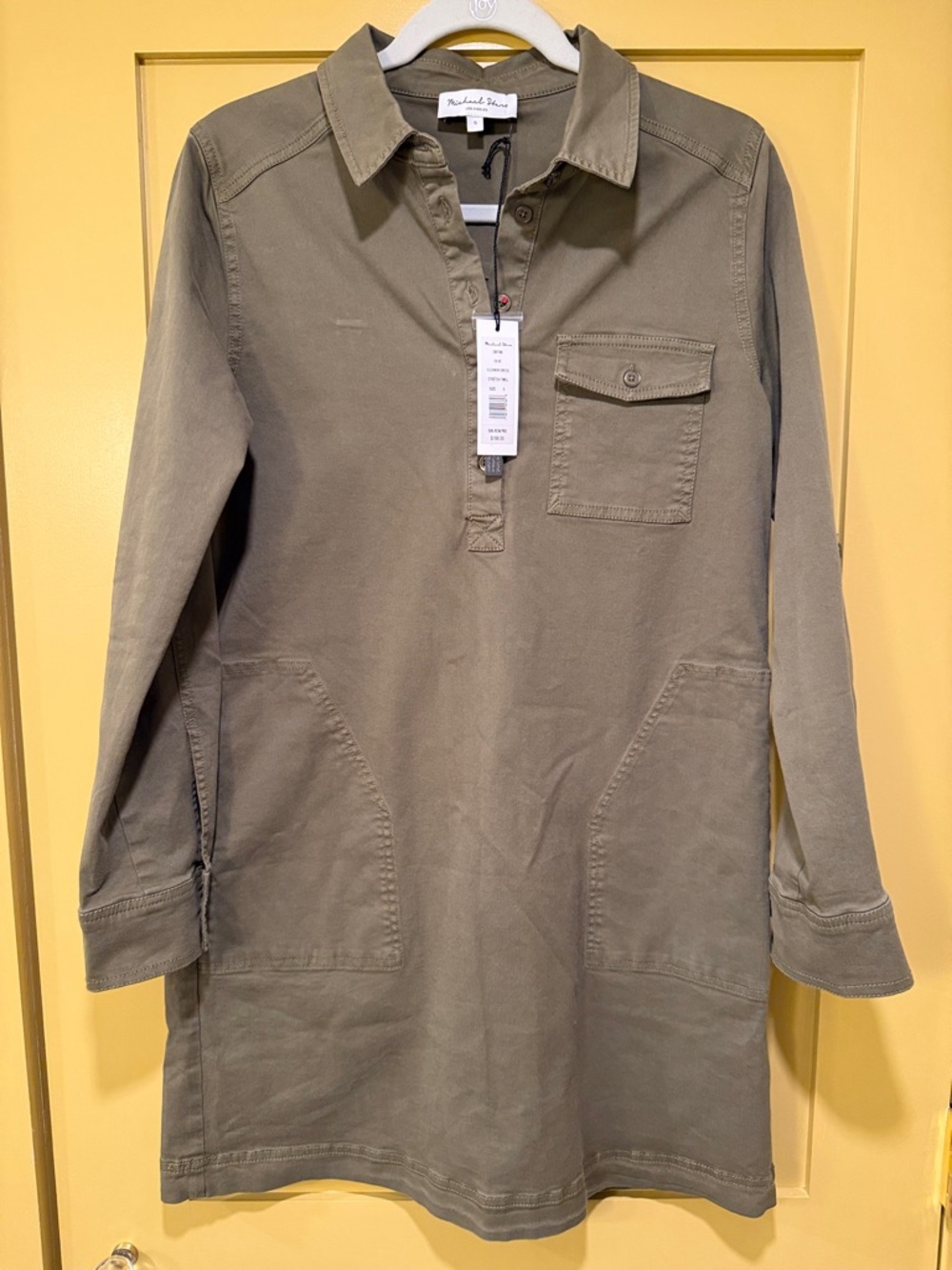 Michael Stars Olive Eleanor Stretch Twill Dress new never worn